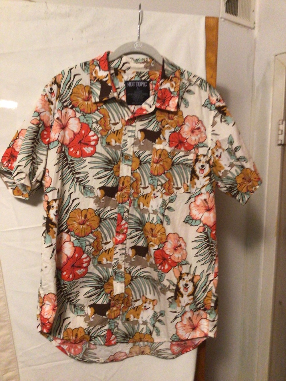 HOT TOPIC Tropical ,Hawaiian ,colorful ,boho 100% cotton SZ L # dog lover